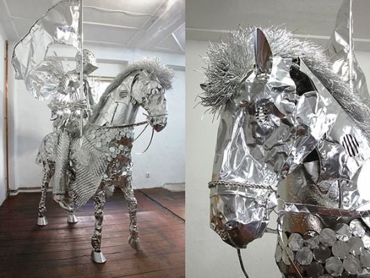 Creating a Tin Foil Base for the Sculpture of the Face (Part One) 