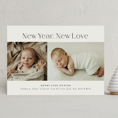 January Pregnancy Announcement Cards